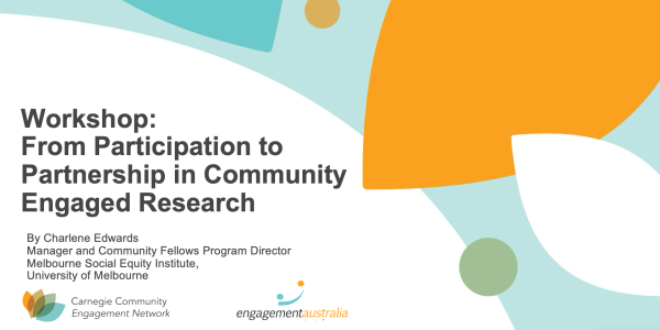 Workshop: From Participation to Partnership in Community Engaged Research