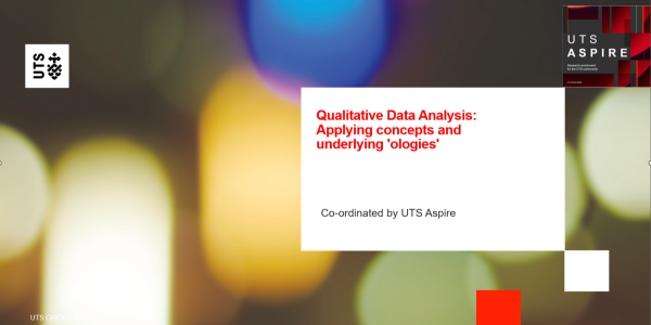 Applying concepts and underlying 'ologies'