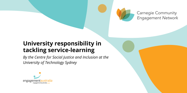 University responsibility in tackling service-learning