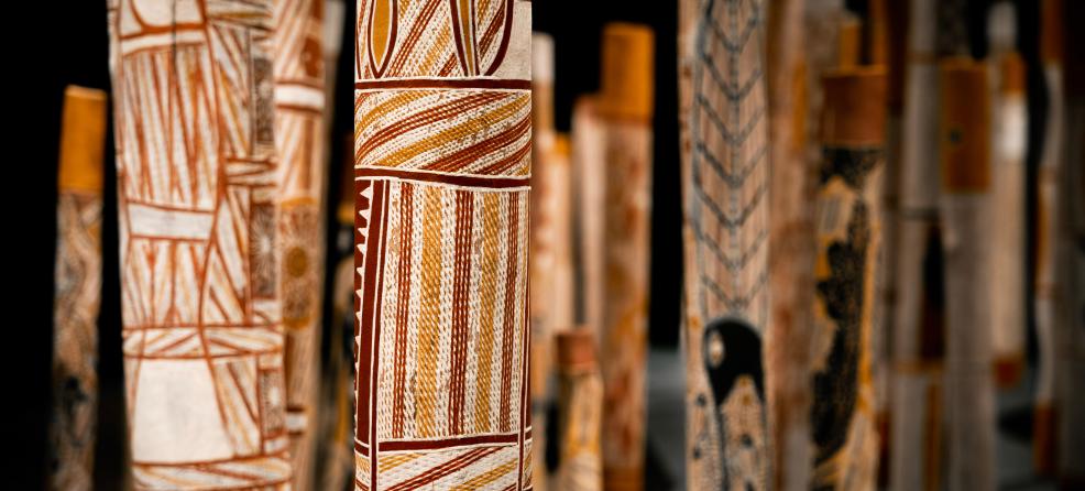 Indigenous Australian Didgeridoo with artwork