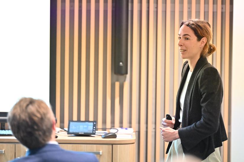 A/Prof Fanny Salignac speaking at Research Cafe