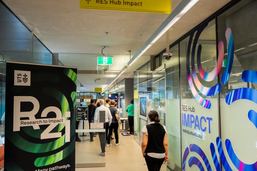 Guests arrive at the RES Hub Impact space 