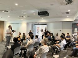 Audience at research translation cafe